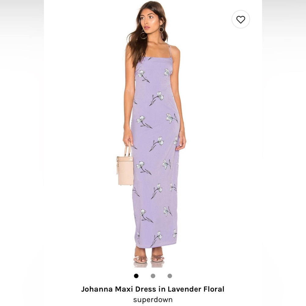 Superdown Johanna Maxi Dress in Lavender Floral. Worn once - like new.